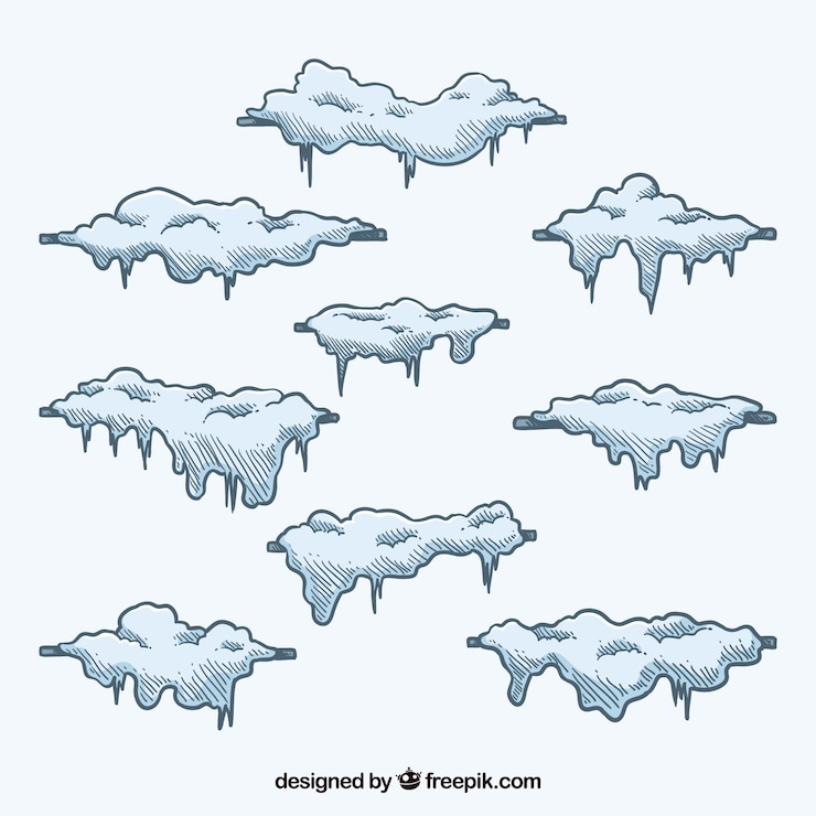 Vetor grátis coleção de boné de neve