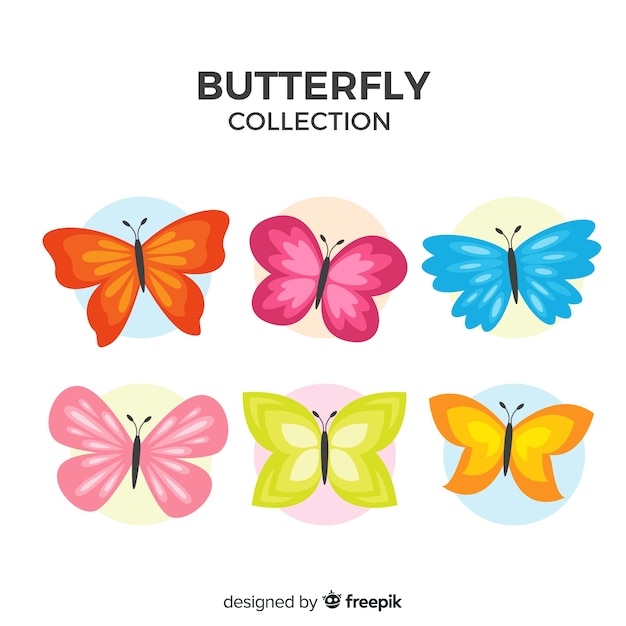 Vetor grátis coleção de borboletas