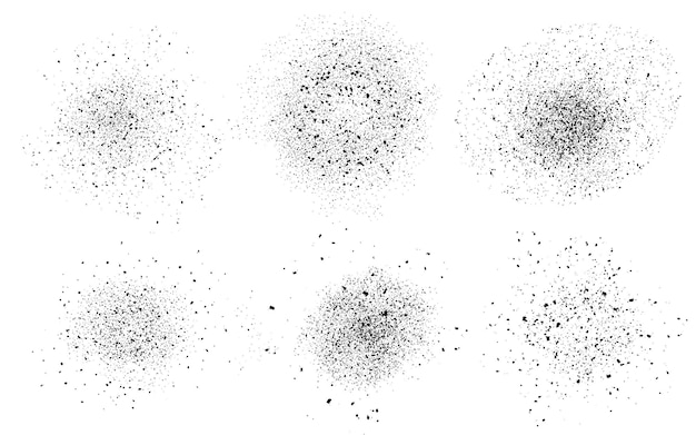 Coleção de borrão de tinta empoeirada