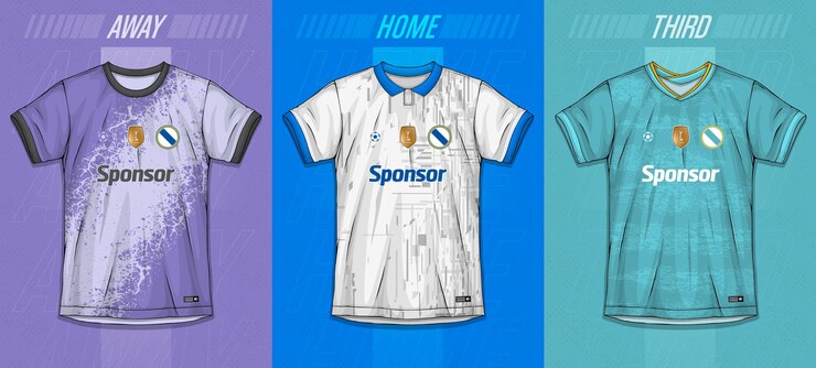 Vetor grátis coleção de camisas esportivas - camisa de futebol para sublimação