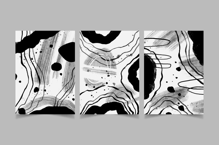 Vetor grátis coleção de capa de aquarela abstrata incolor