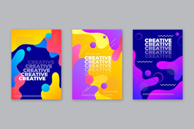 Vetor grátis coleção de capa de negócios criativos
