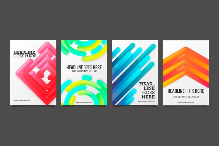 Vetor grátis coleção de capa geométrica abstrata
