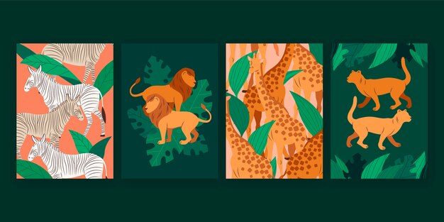 Coleção de capas de animais selvagens