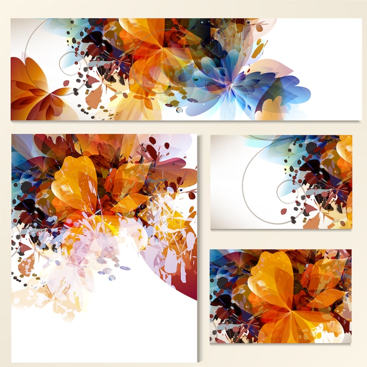 Vetor grátis coleção de cartões florais aquarela