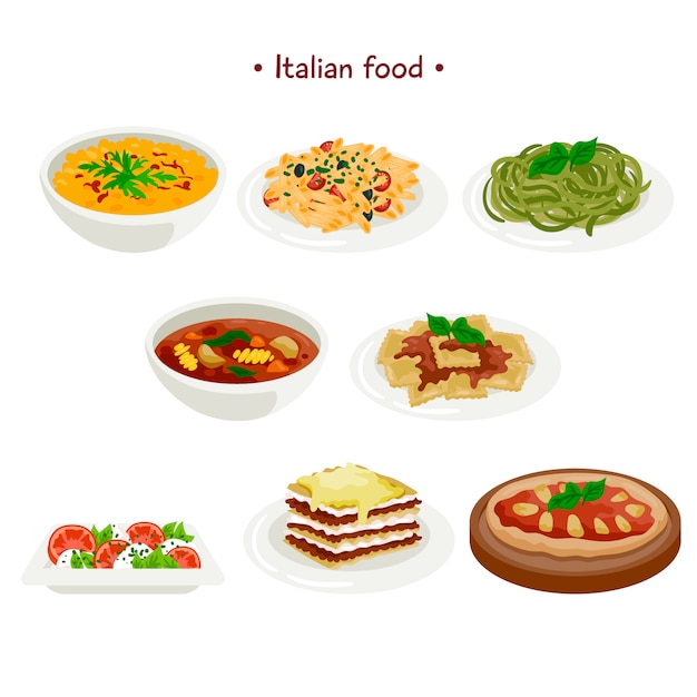 Coleção de comida italiana