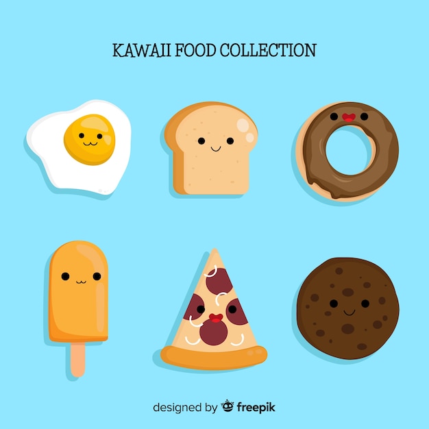 Coleção de comida kawaii