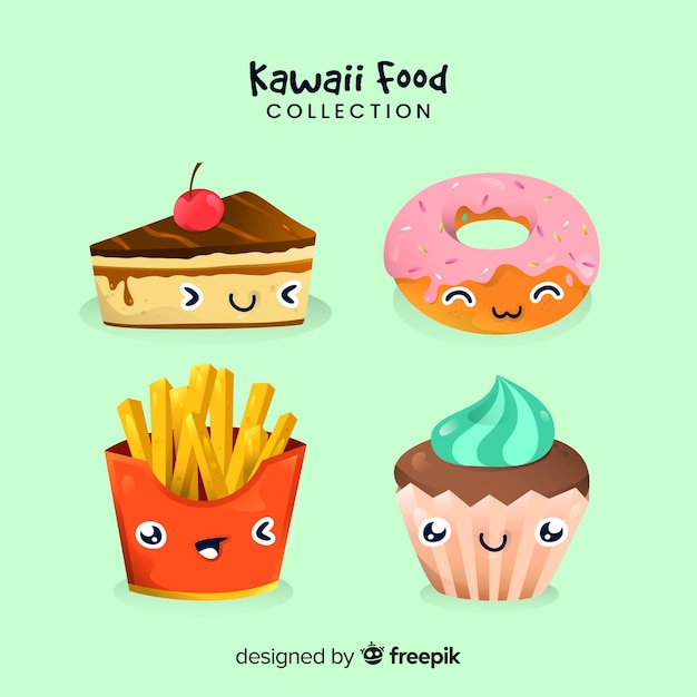 Coleção de comida kawaii