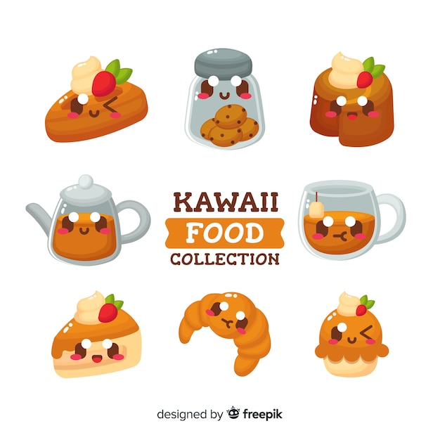 Coleção de comida kawaii