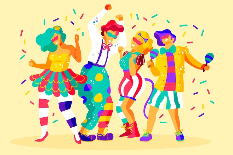 Vetor grátis coleção de dançarinos de carnaval