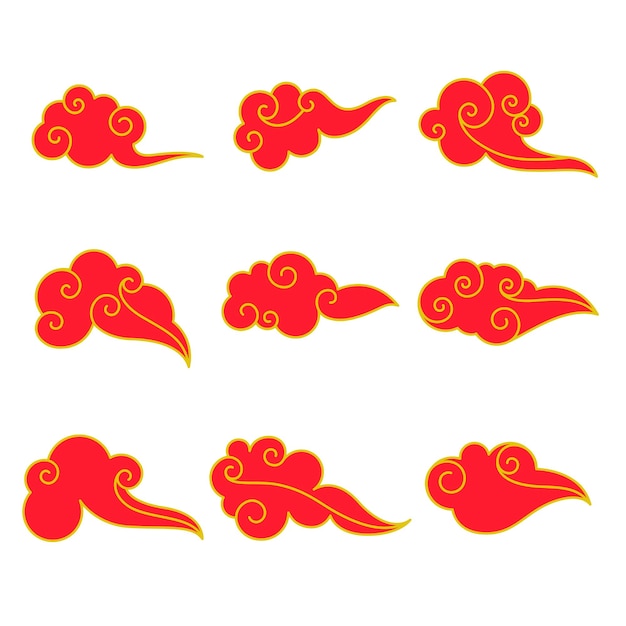 Modelo De Ilustração Do Vetor De Logotipo Das Nuvens Chinesas. Ilustração  do Vetor - Ilustração de nuvens, sinal: 226435561