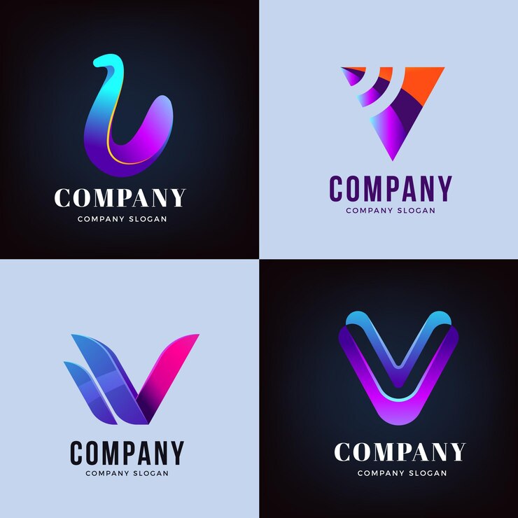 Vetor grátis coleção de design de logotipo v