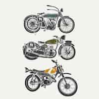 Vetor grátis coleção de design de moto