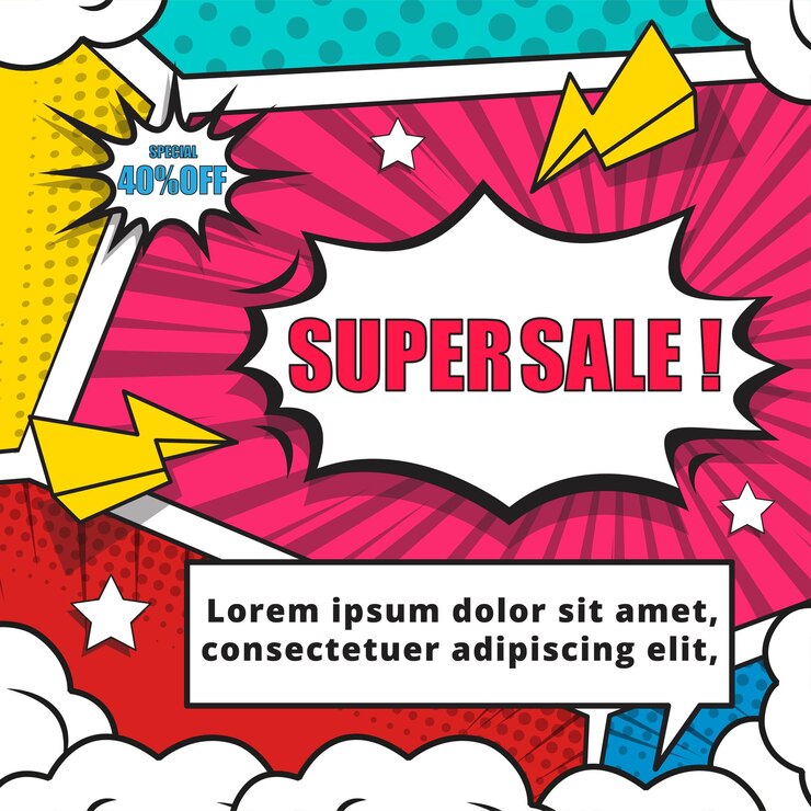 Vetor grátis coleção de design em quadrinhos de arte pop de banner vetorial