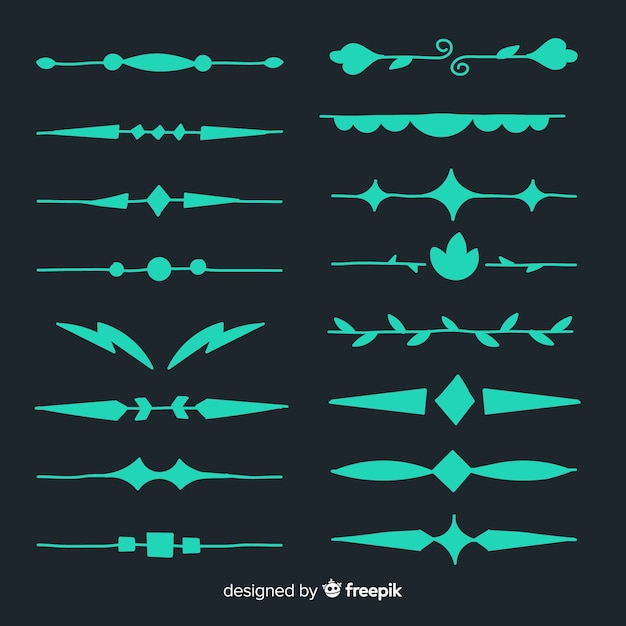 Coleção de divisórias de ornamento