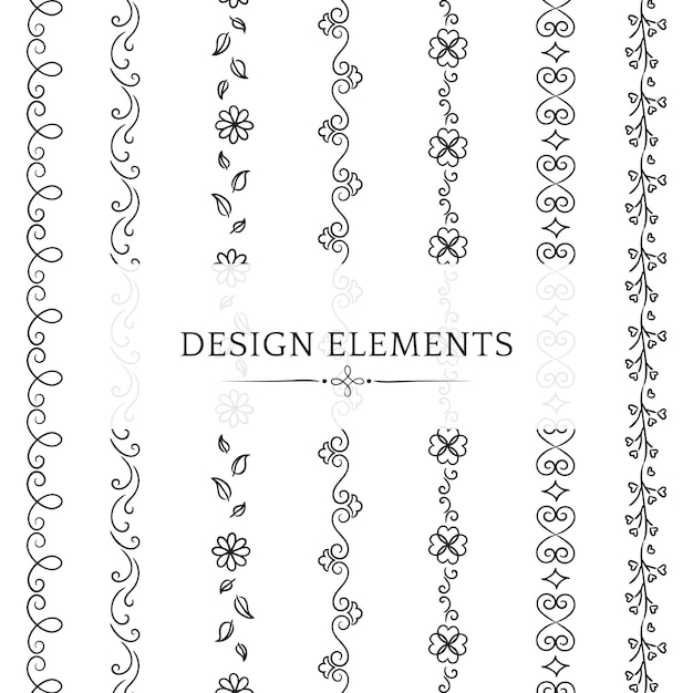 Vetor grátis coleção de elemento de design divisor