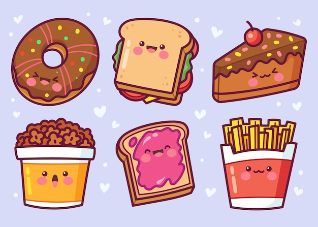 Desenhos Fofos De Comidas Kawaii 2