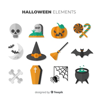 Coleção de elementos de halloween