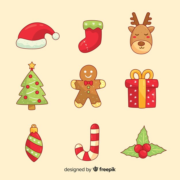 coleção de elementos de natal