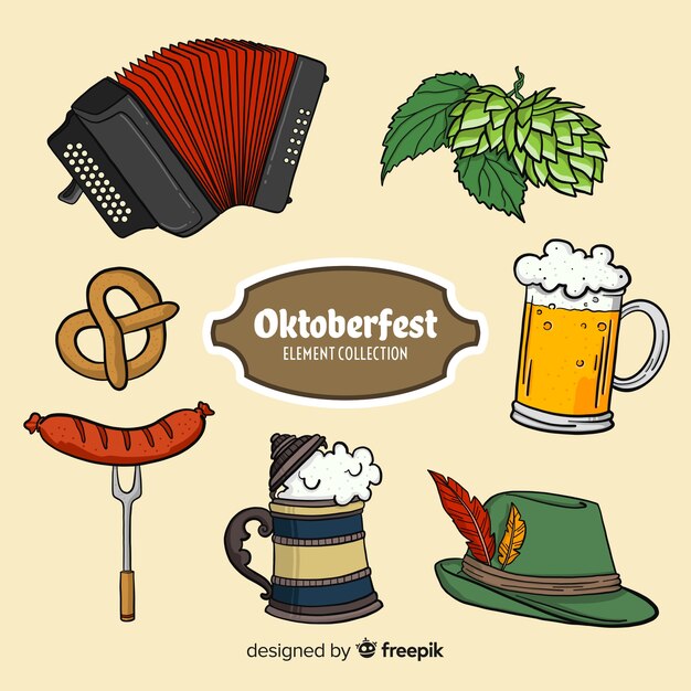 Coleção de elementos de Oktoberfest