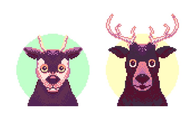 Vetor grátis coleção de elementos de personagem de pixel art de design plano