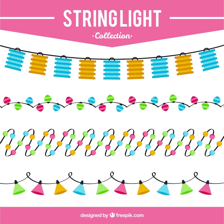 Vetor grátis coleção de elementos decorativos luzes