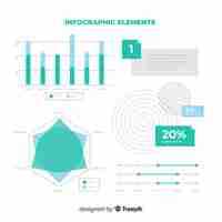 Vetor grátis coleção de elementos infográfico plana