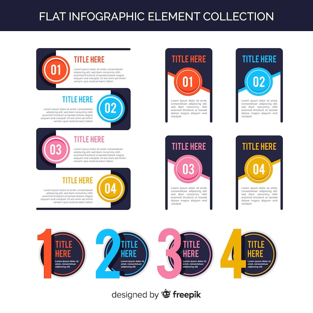 Coleção de elementos infográfico planas