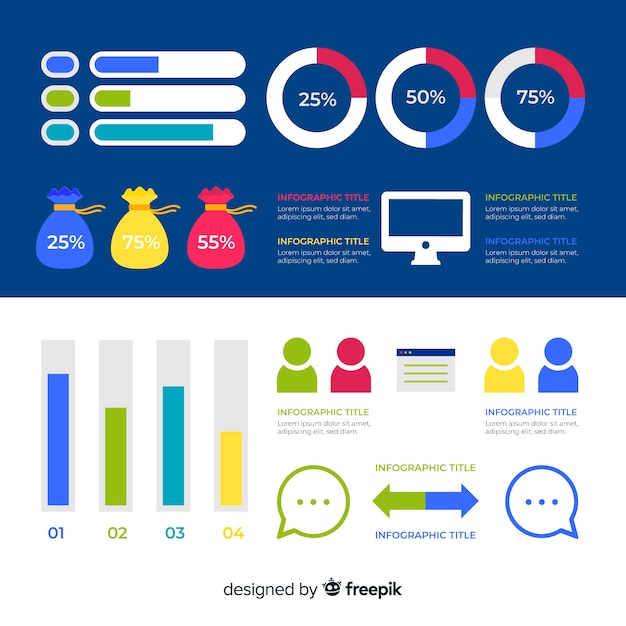 Coleção de elementos infográfico