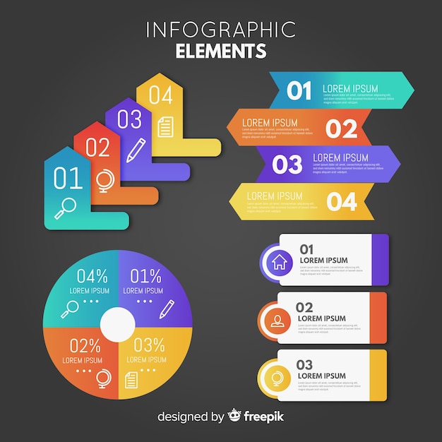 Coleção de elementos infográfico