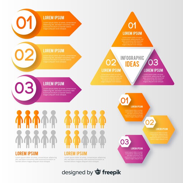 Vetor grátis coleção de elementos infográfico