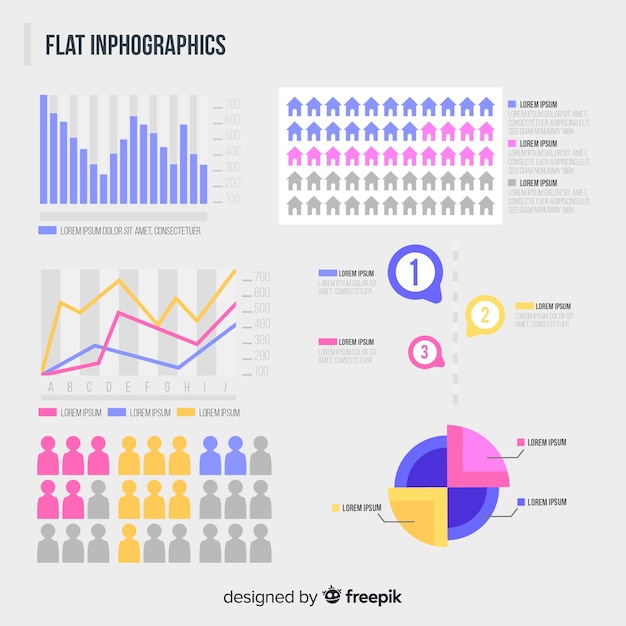 Vetor grátis coleção de elementos infográfico