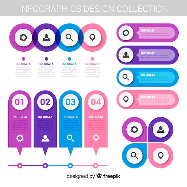 Vetor grátis coleção de elementos infográfico