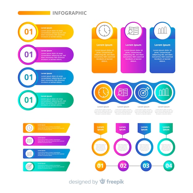 Coleção de elementos infográfico