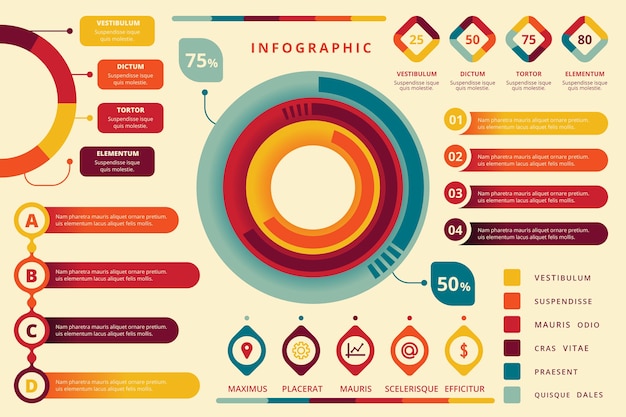 Coleção de elementos infográfico