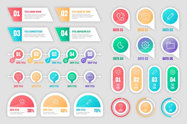 Coleção de elementos infográfico