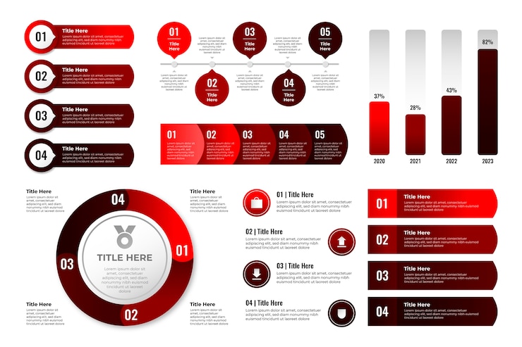 Vetor grátis coleção de elementos infográfico