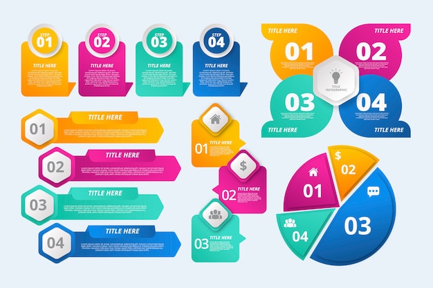 Coleção de elementos infográfico