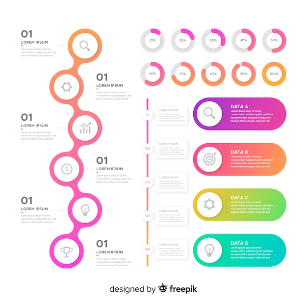 Vetor grátis coleção de elementos infográfico