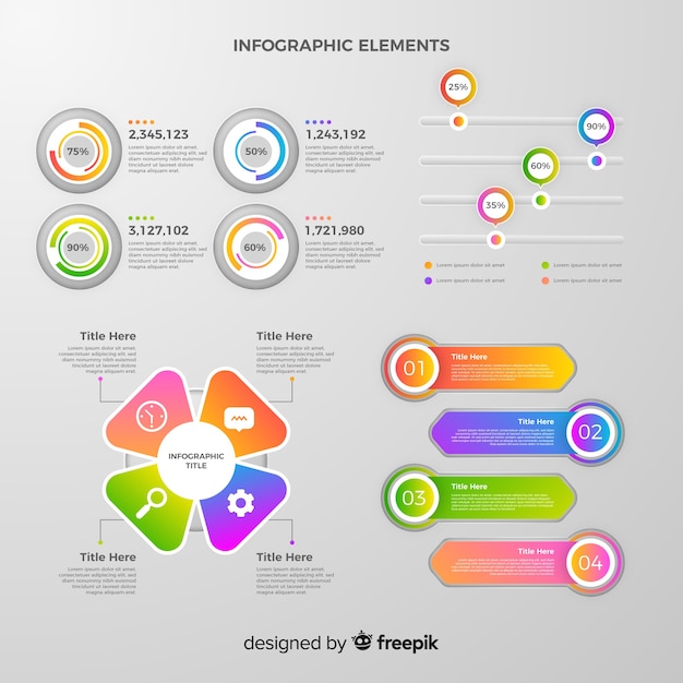 Coleção de elementos infográfico