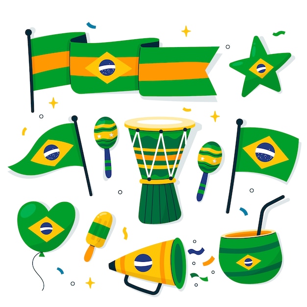 O Brasil É O Vencedor Do Jogo. Bola De Futebol Com Prêmio De Ouro E  Bandeira Nacional. Ilustração Vetorial 3d Royalty Free SVG, Cliparts,  Vetores, e Ilustrações Stock. Image 195237559