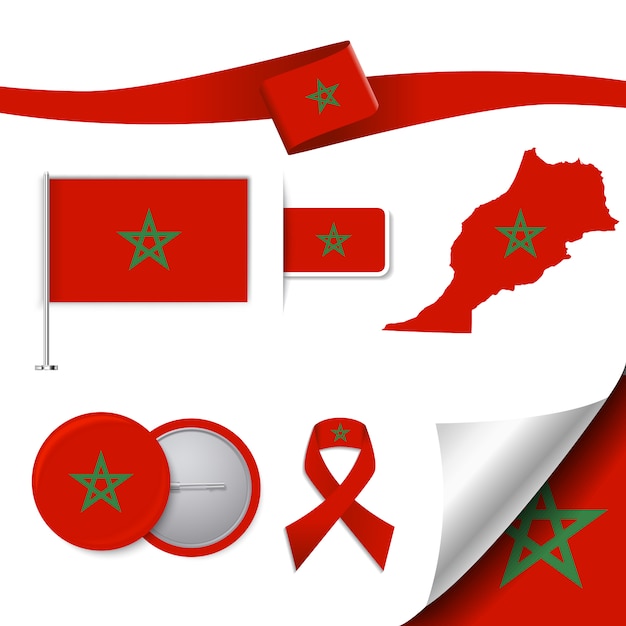 Coleção de elementos representativos moroco