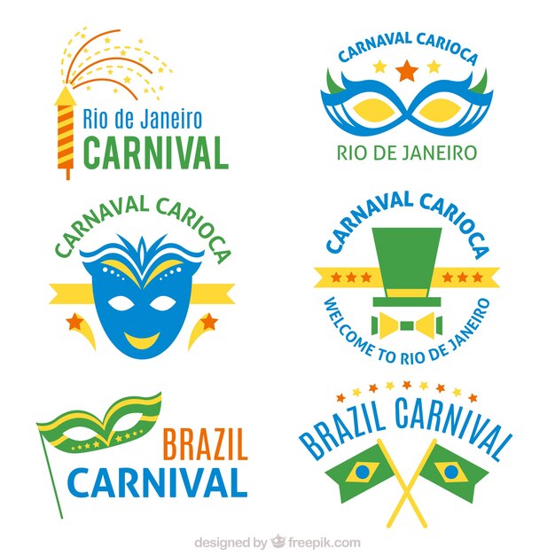 Coleção de emblemas do carnaval brasileiro