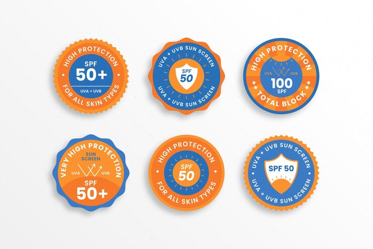 Vetor grátis coleção de emblemas uv de design plano