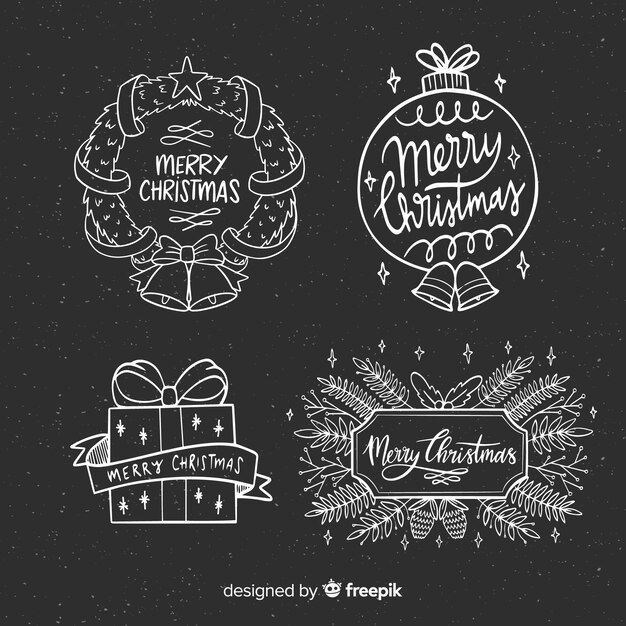 Coleção de etiquetas de Natal