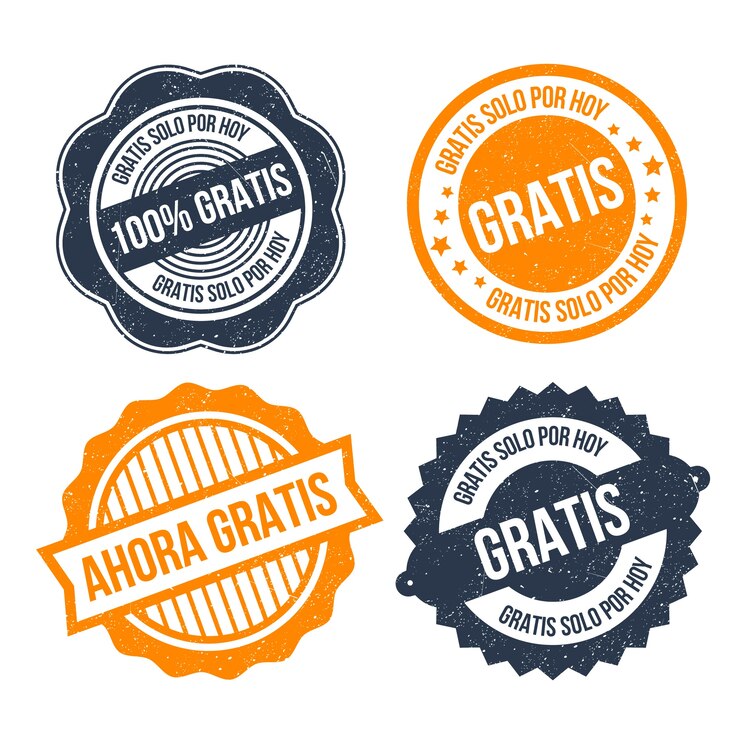 Vetor grátis coleção de etiquetas grátis de design plano