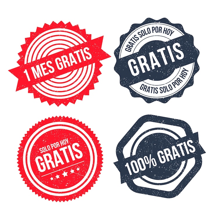 Vetor grátis coleção de etiquetas grátis de design plano