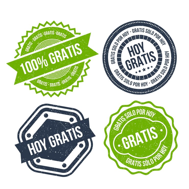Vetor grátis coleção de etiquetas grátis de design plano