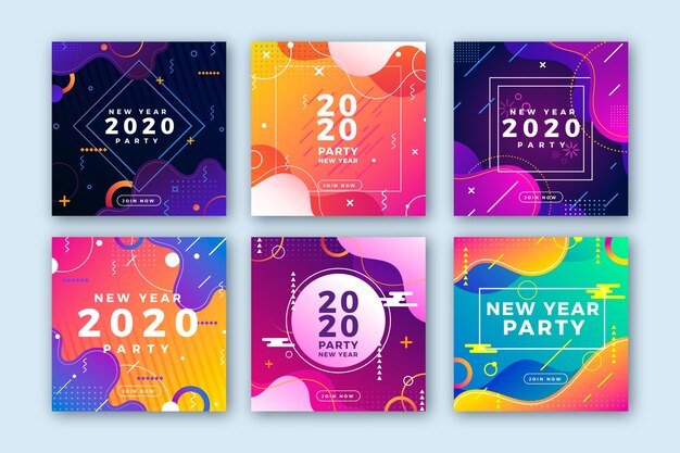 Coleção de festa de ano novo 2020 instagram post