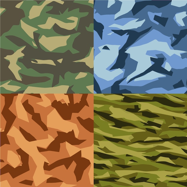 Coleção de fundo de padrão Camouflage